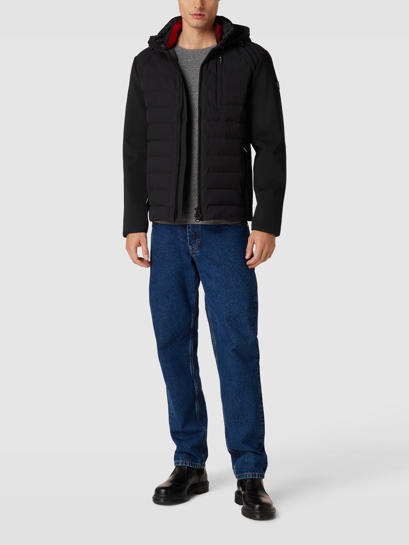 Jacke mit herausnehmbarer Kapuze Modell 'MOL' in schwarz