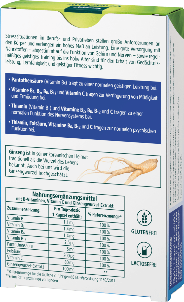 Gedächtnis + Konzentration Kapseln 30 St, 15 g