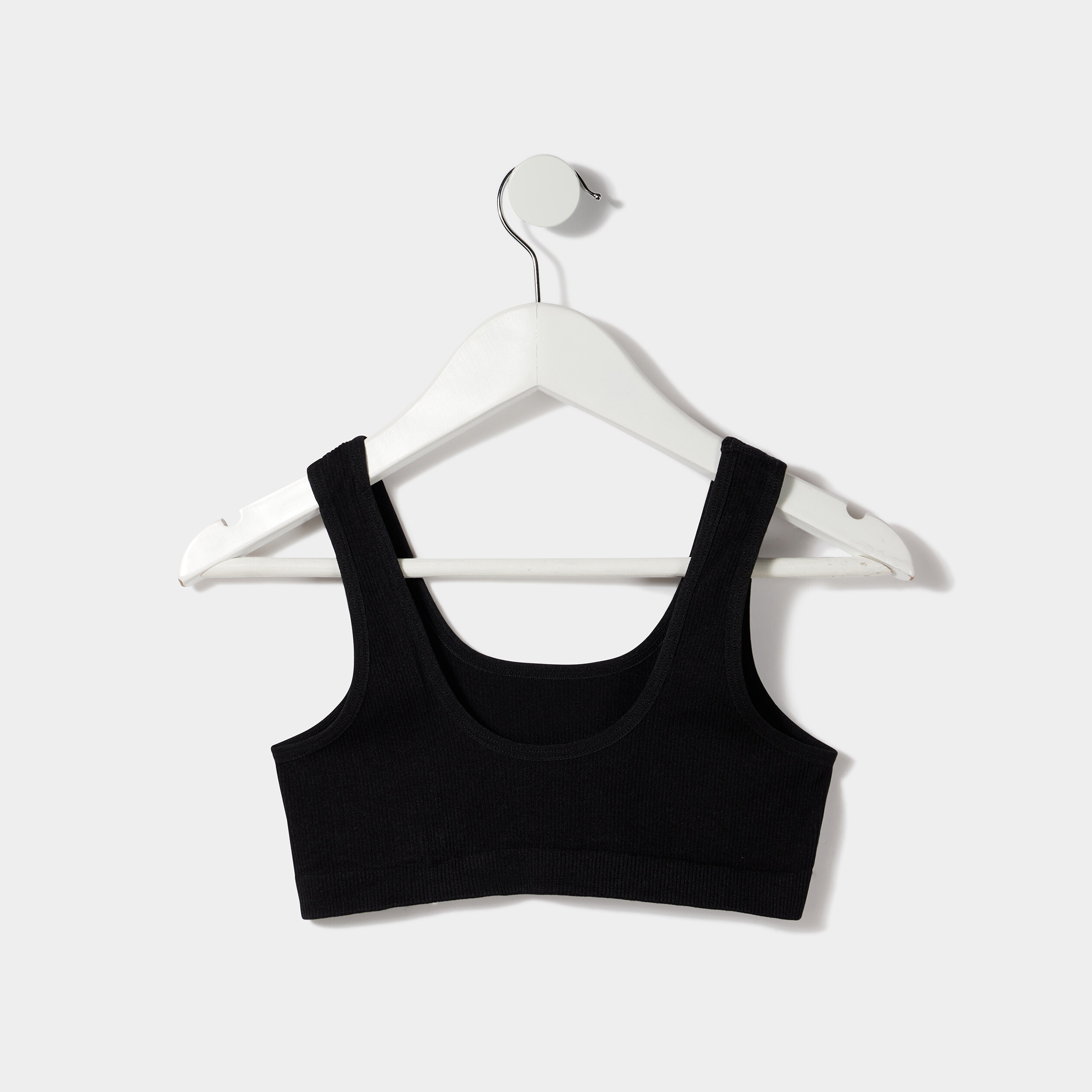 Lot 2 brassières bretelles larges noir fille | La Halle