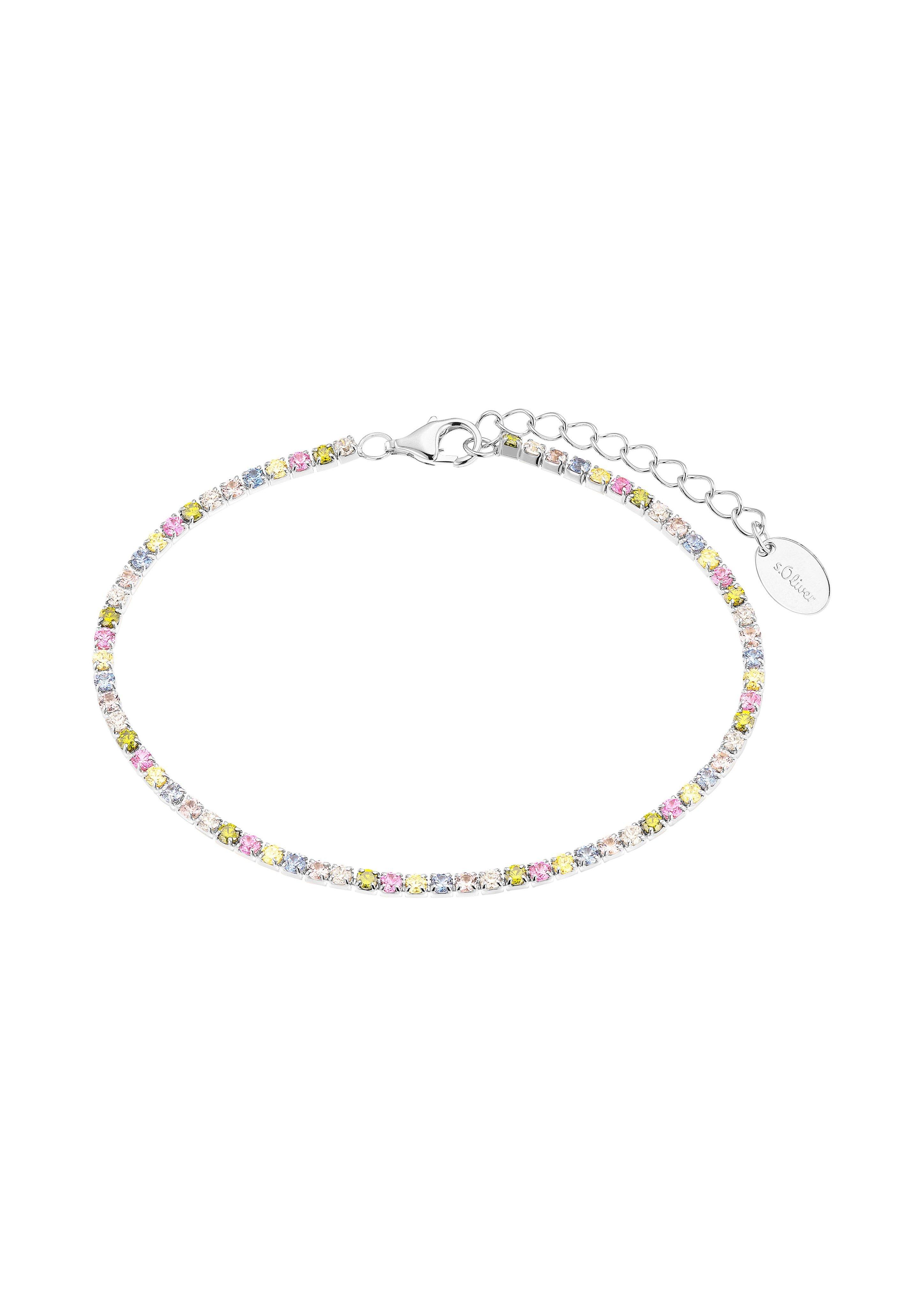 Tennisarmband mit bunten Zirkoniasteinen  6009622-92E0