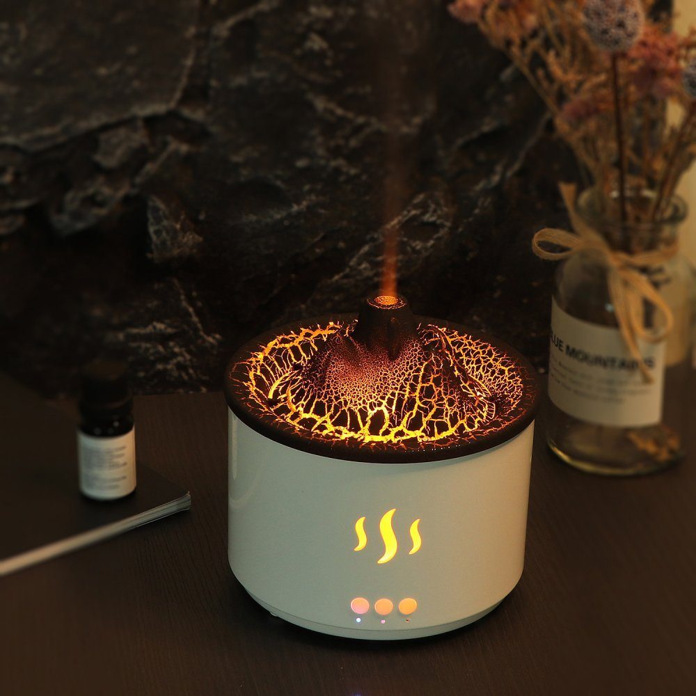 K&B Luftbefeuchter Kleiner Desktop-Aromadiffusor Volcano–500 ml Luftbefeuchter
