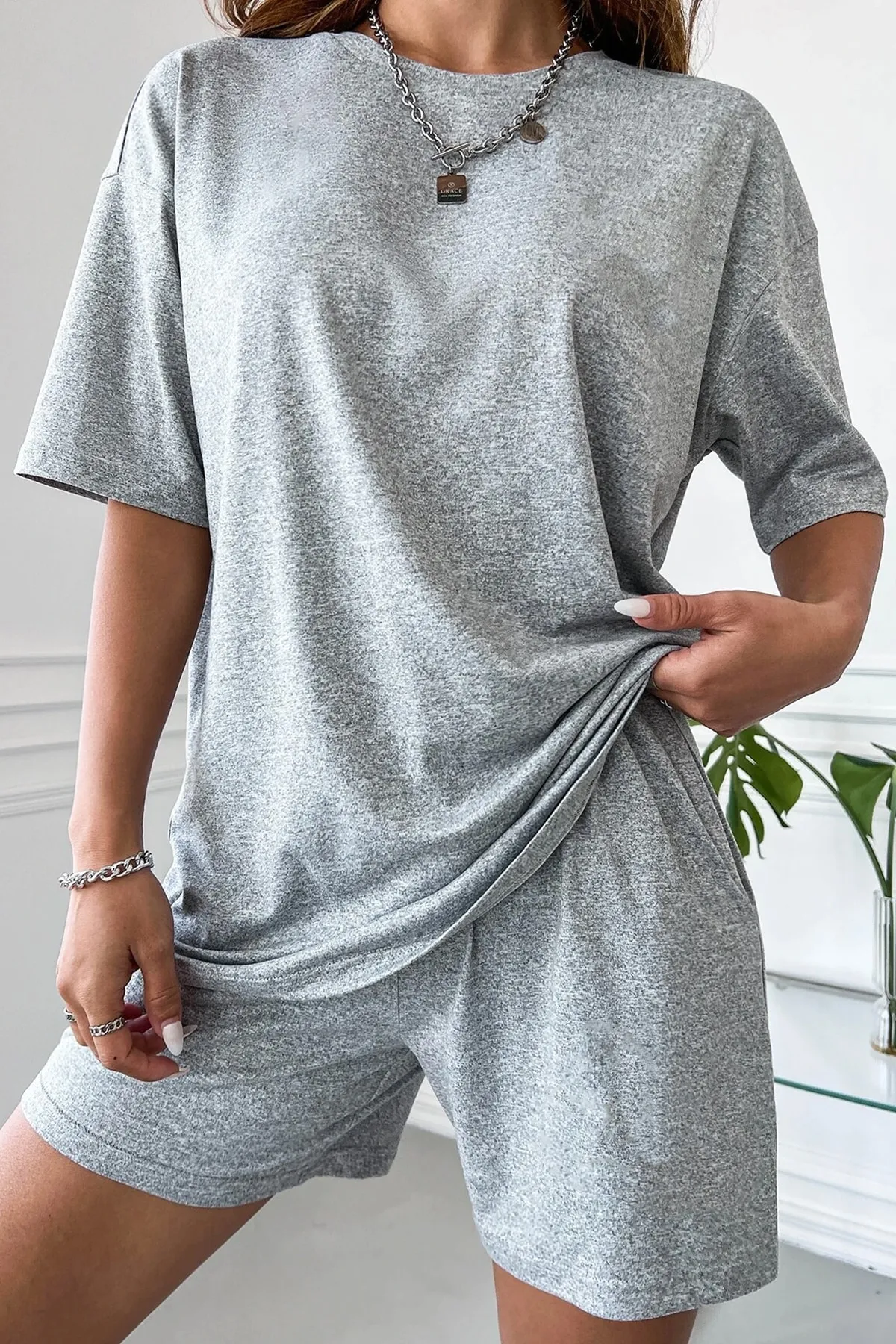 uyguntarz  Unisex-Shorts-Set aus gekämmter Baumwolle