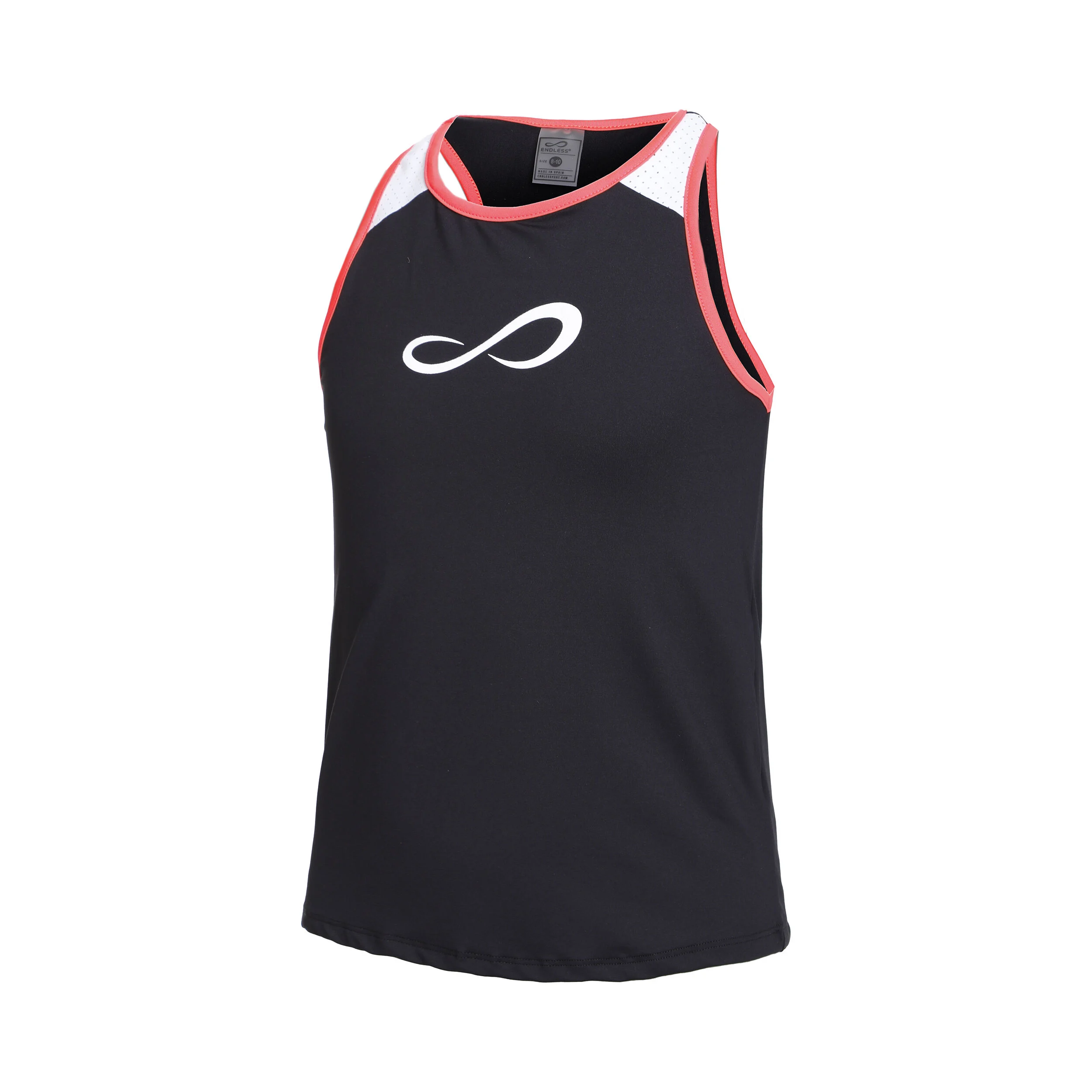 Minimal Tank-Top Mädchen - Schwarz, Rot