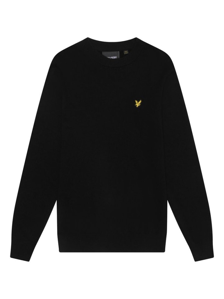 Lyle & Scott Strickpullover in Schwarz meliert günstig kaufen