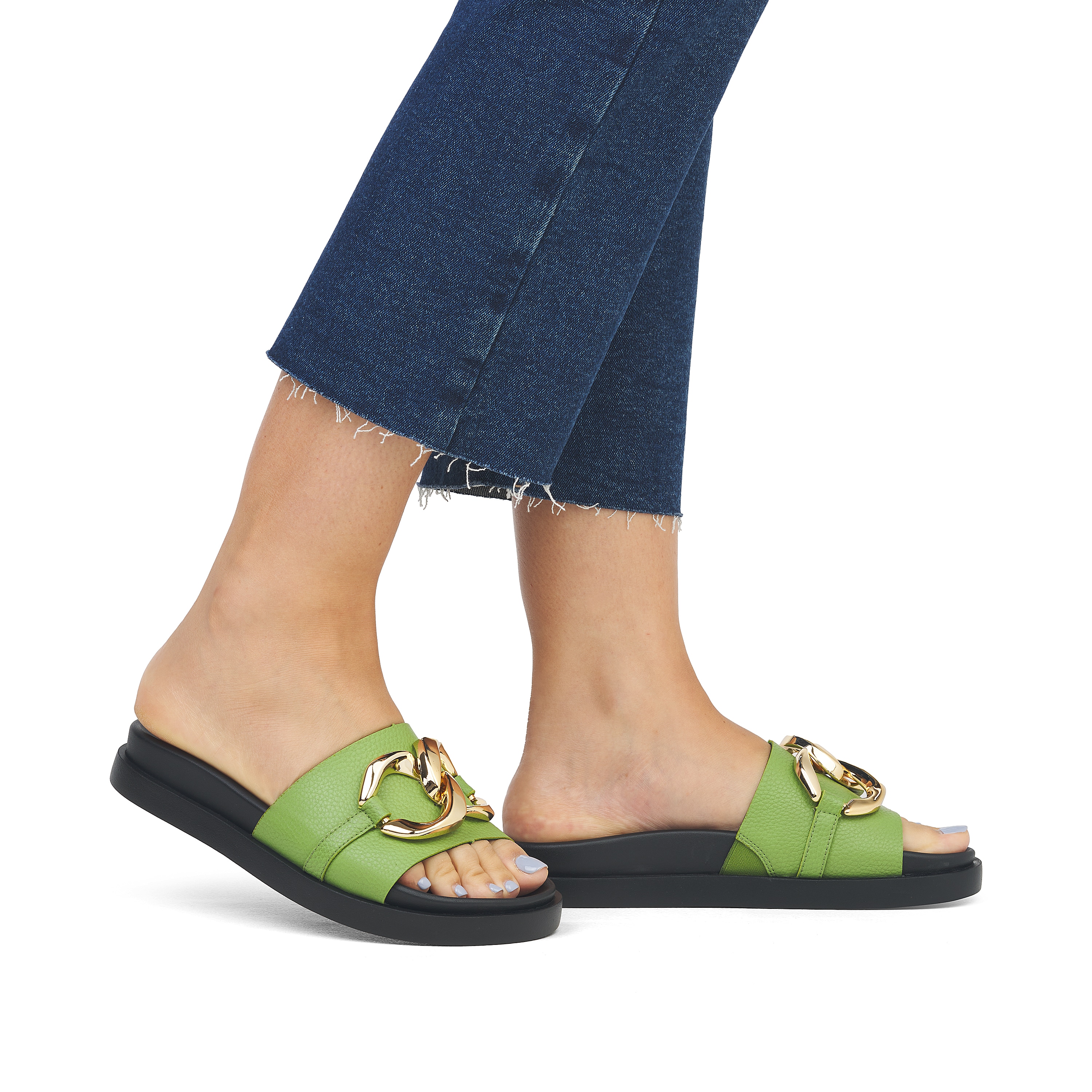 Rieker Damen Pantoletten lime