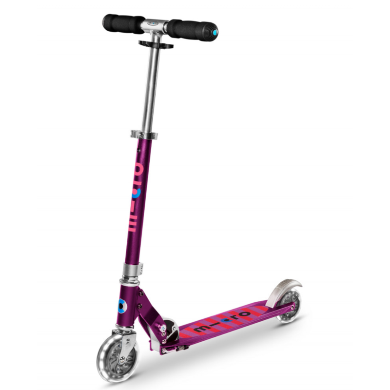 Trottinette 2 roues lumineuses pliable – Micro Sprite LED Violet