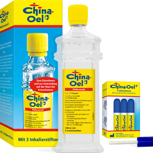 CHINA ÖL mit 3 Inhalatoren  100 ml  Öl, ätherisches