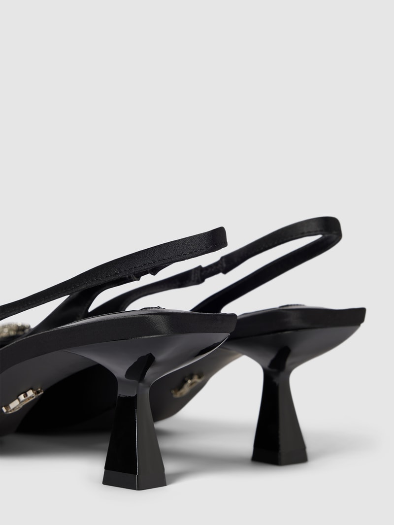 Sandalette mit Zierschleife Modell 'AFFLUENCE' in schwarz