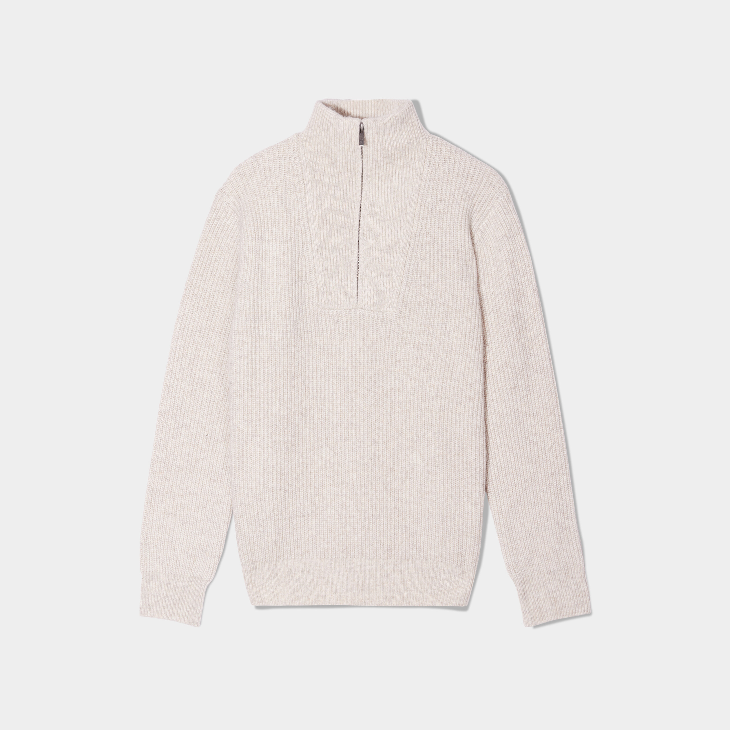Pull camionneur côtelé beige homme | La Halle