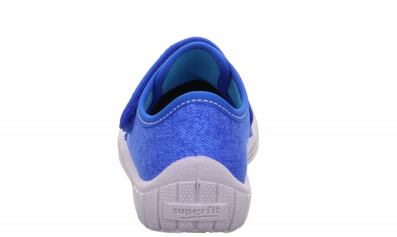 BILL - Blau/Weiss Hausschuh mit Klettverschluss