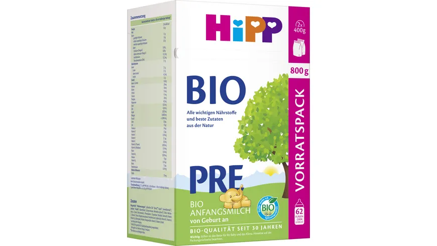 Hipp Bio PRE Anfangsmilch Vorratspack 800 g