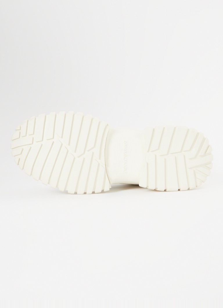 Skórzane trampki Emporio Armani z detalami z siateczki