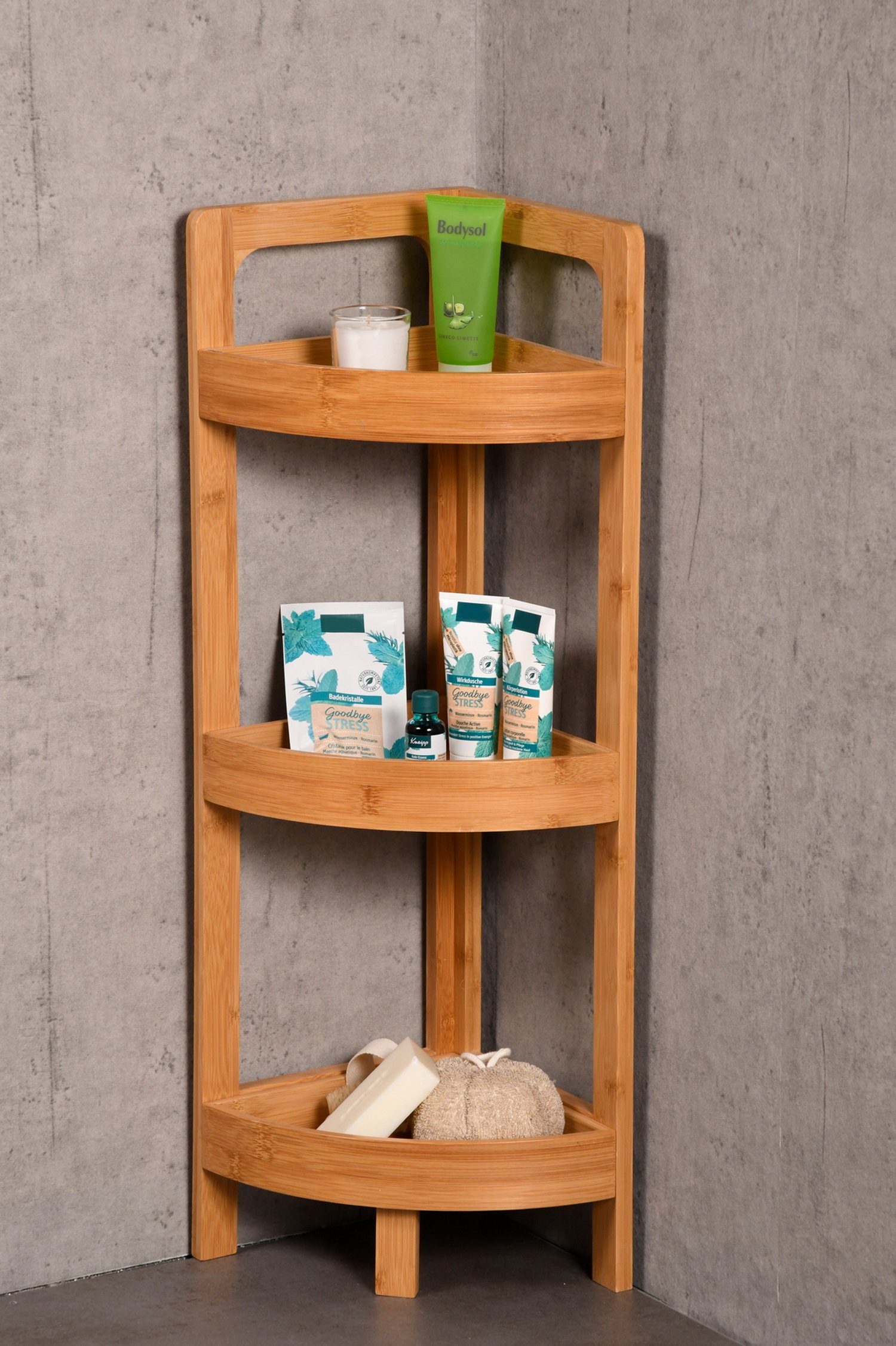 KESPER for kitchen & home Eckregal Bambus Badregal Küchenregal Standregal, FSC-zertifiziert