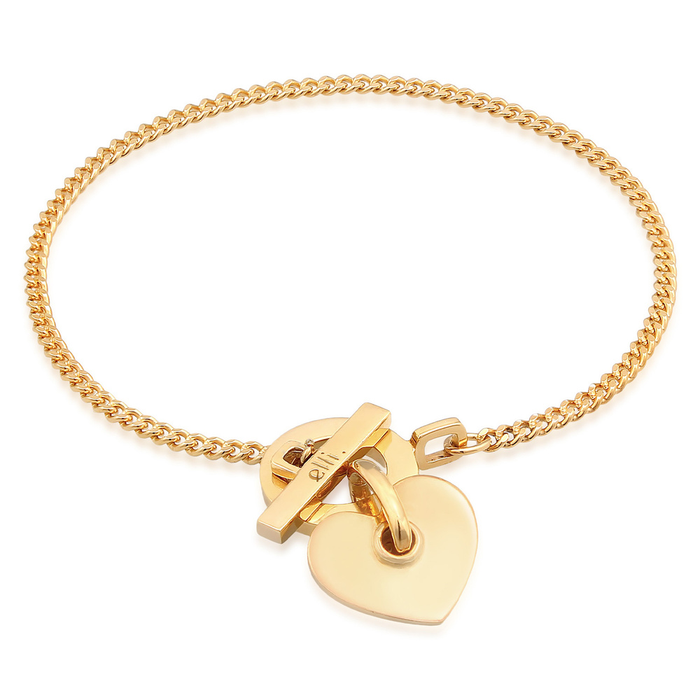Elli PREMIUM Elli PREMIUM Bracelet Femmes Pendentif coeur moderne T-Bone en argent sterling 92 Bracelet