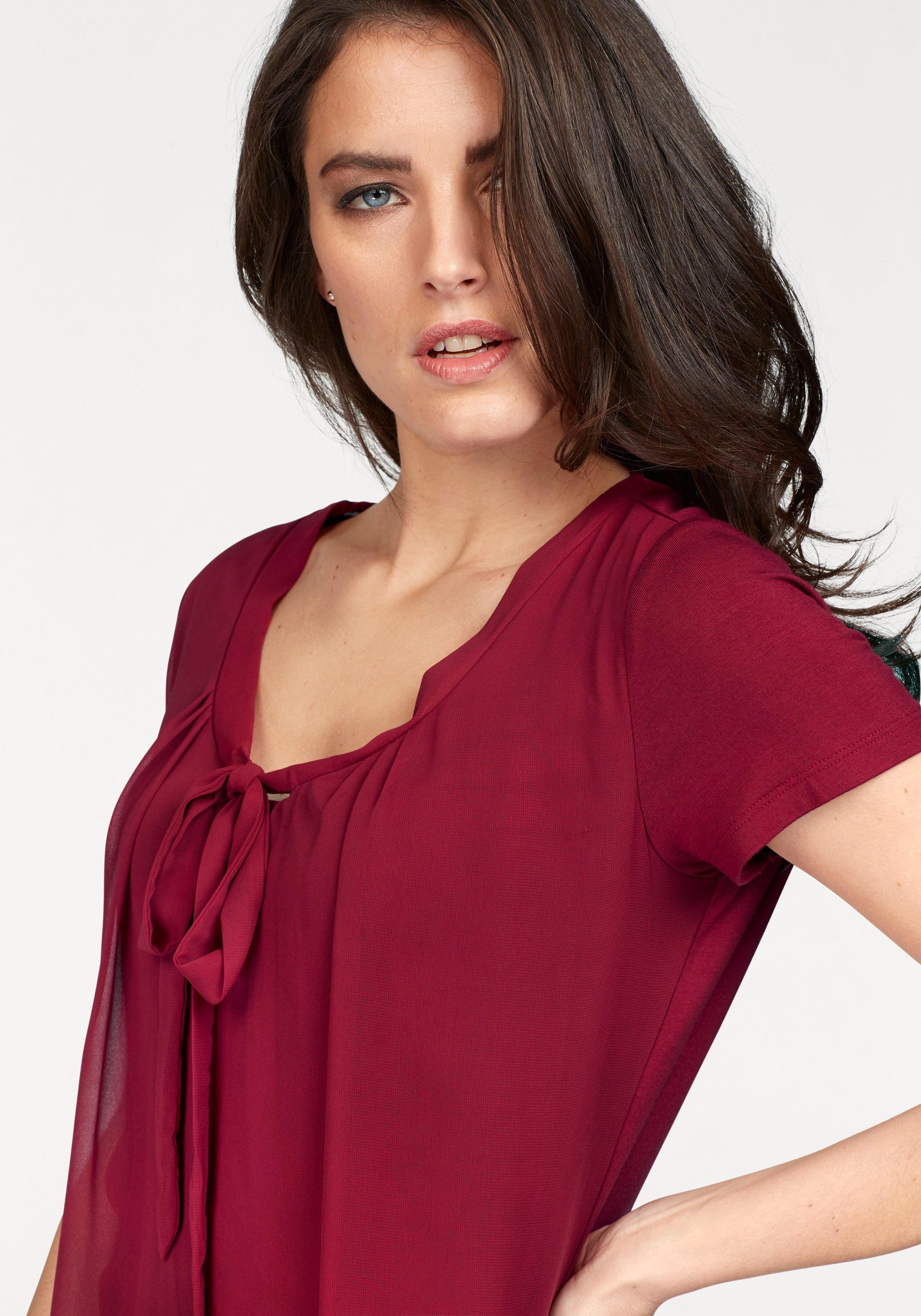 Aniston SELECTED Shirtbluse mit gedoppeltem Vorderteil