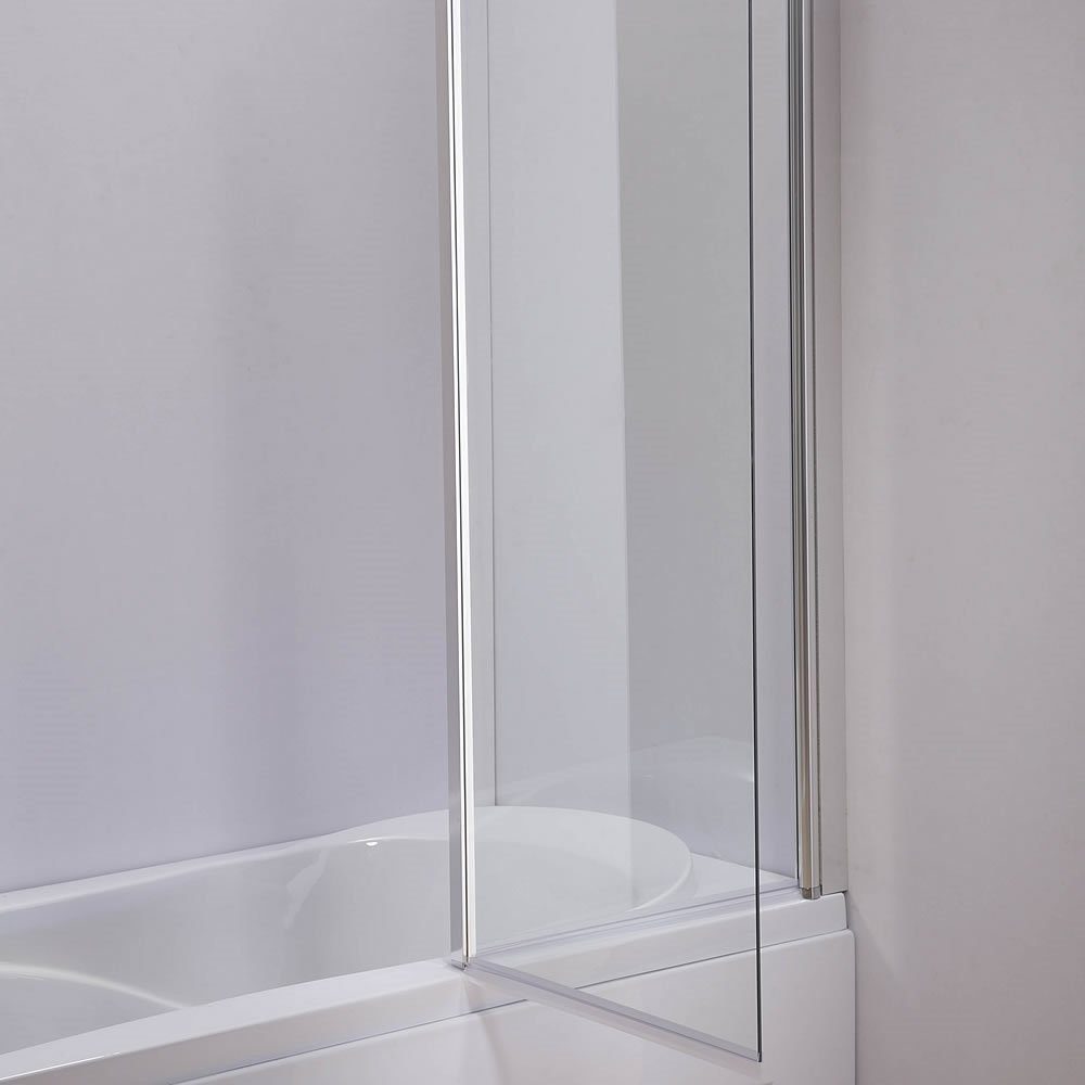 Melko Badewannenaufsatz Badewannenaufsatz Duschwand Duschkabine ESG Sicherheitsglas Nano Versiegelt Duschabtrennung Duschtrennwand Seitenwand Faltwand Glaswand, (Stück), ESG Sicherheitsglas