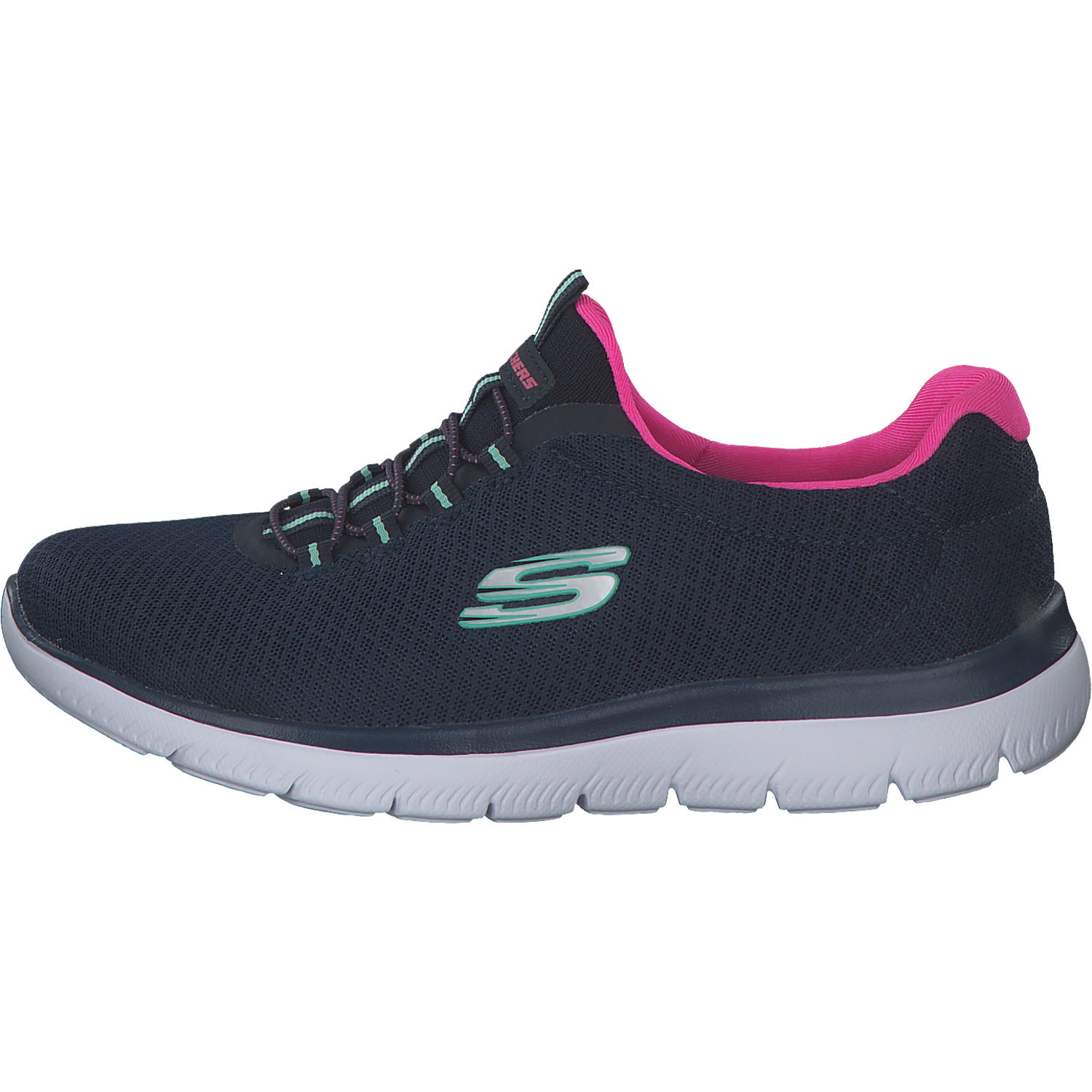 Skechers 12980, Sneakers Low, Damen, blau/pink