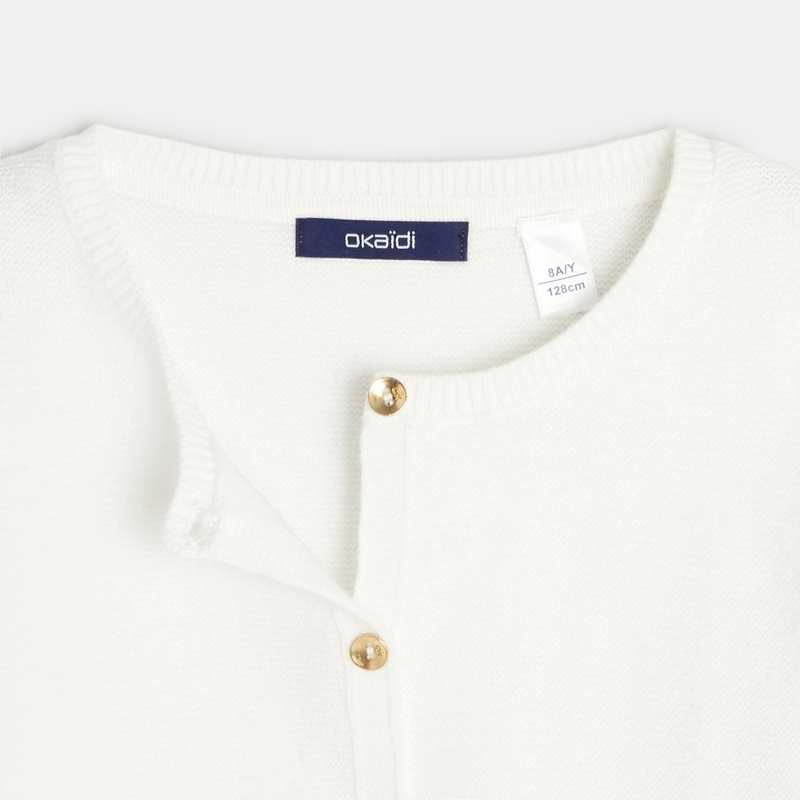 Gilet boléro blanc fille
