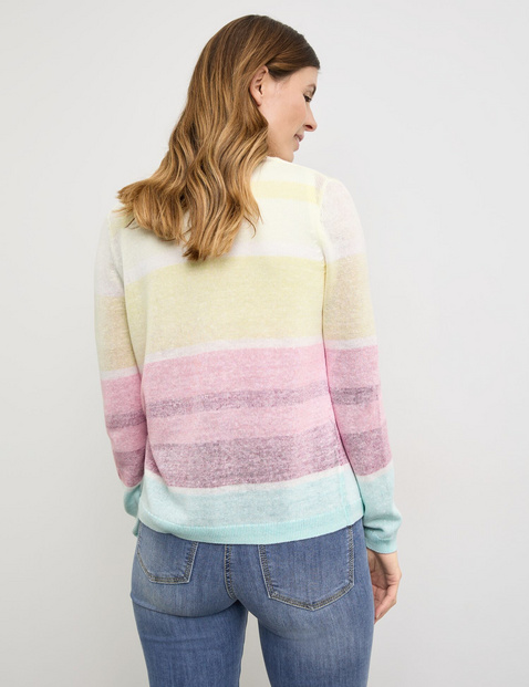 Offener Cardigan mit Colourblocking