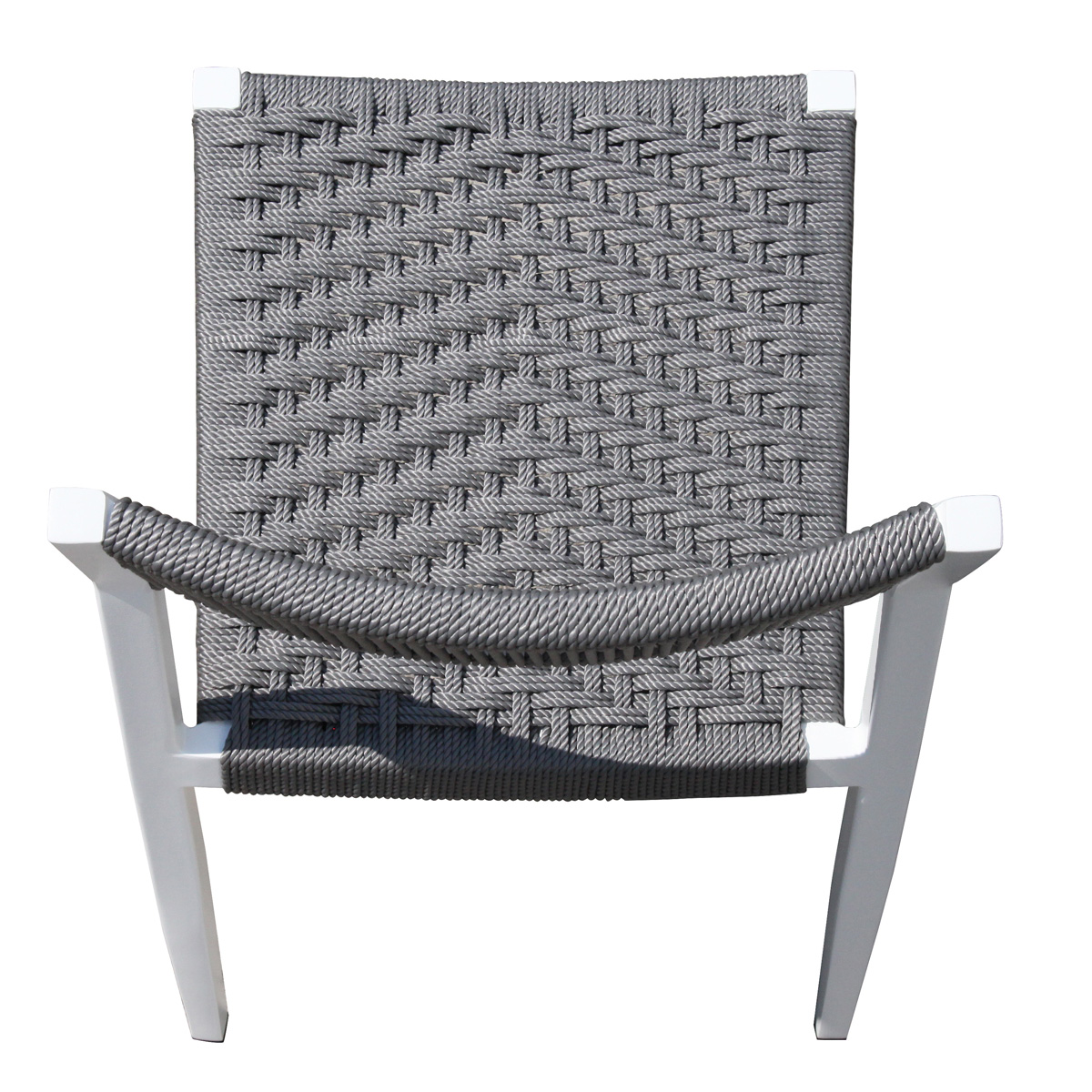 Grasekamp Stapelstuhl-Set Sol 2 teilig aus Aluminium - Weiß/Grau