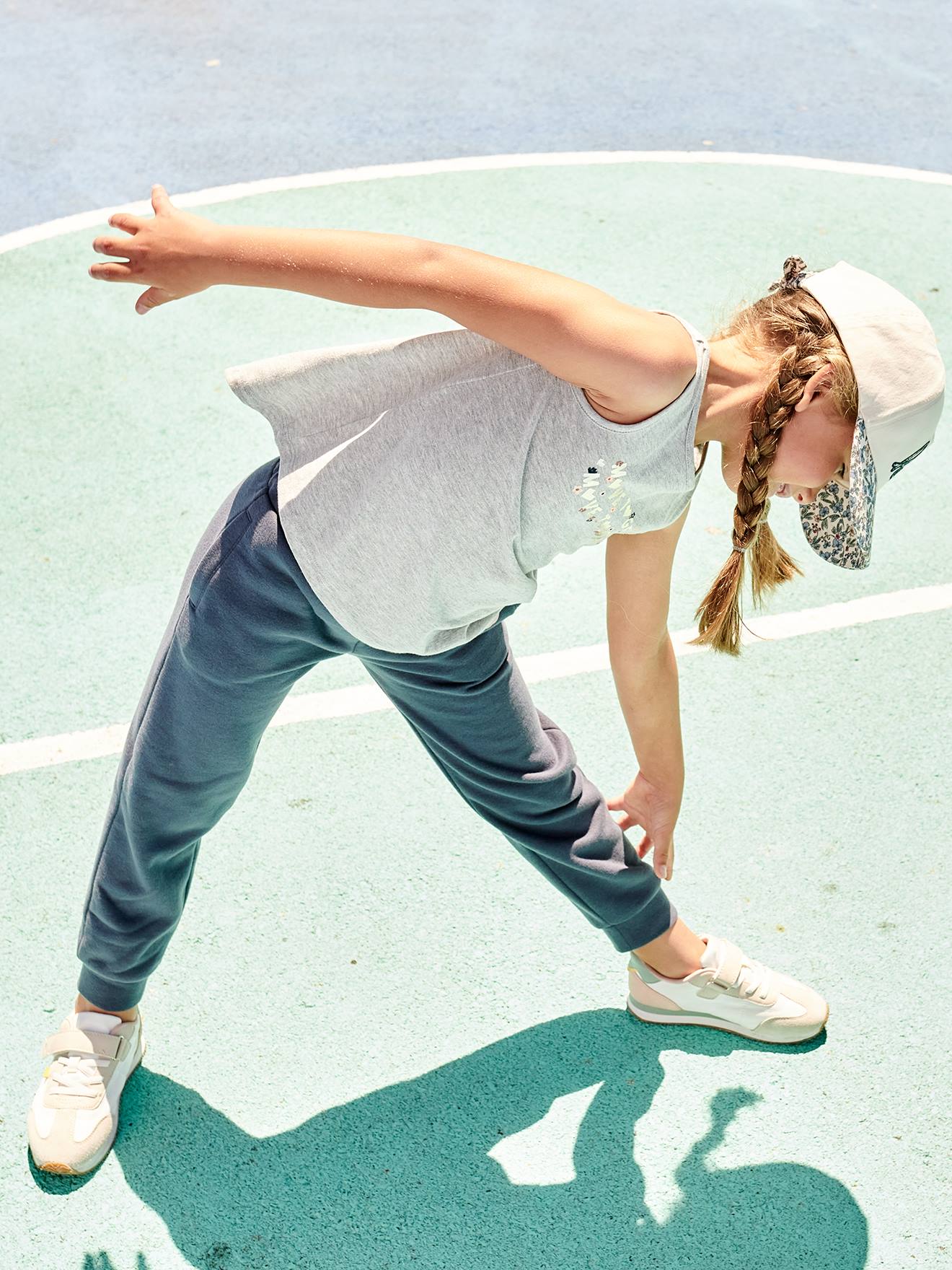 Vertbaudet Mädchen Sport-Top - grau meliert