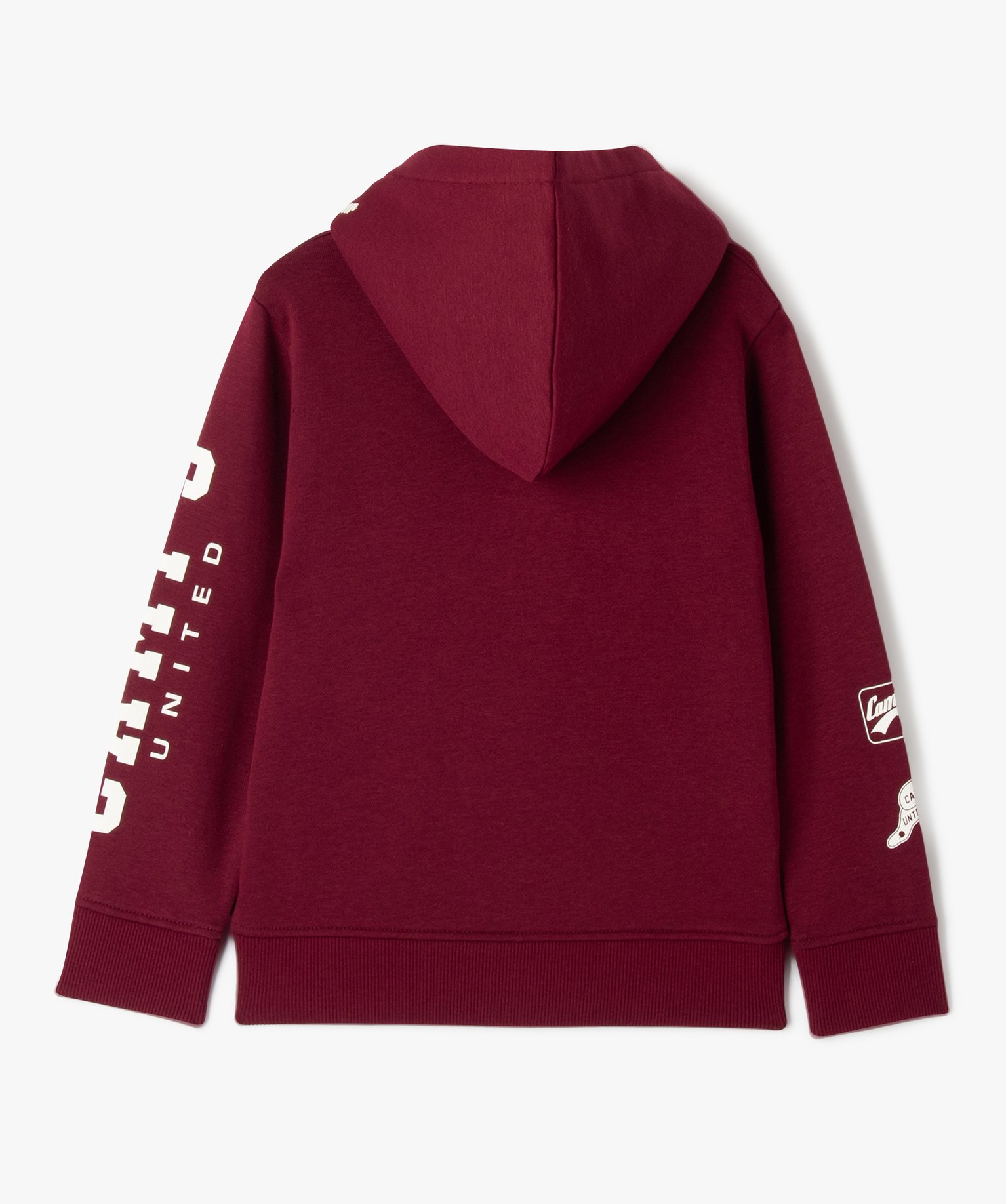 Sweat à capuche en molleton imprimé Garçon - Camps United rouge fonce | GEMO