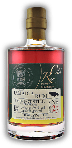 Rumclub Private Selection Ed. 27 EMB 1995/2022 Rumclub Private Selection Ed. 27 EMB 1995/2022  Jahrgang 95/22 - 0,5	 Liter - Vol 67,1%