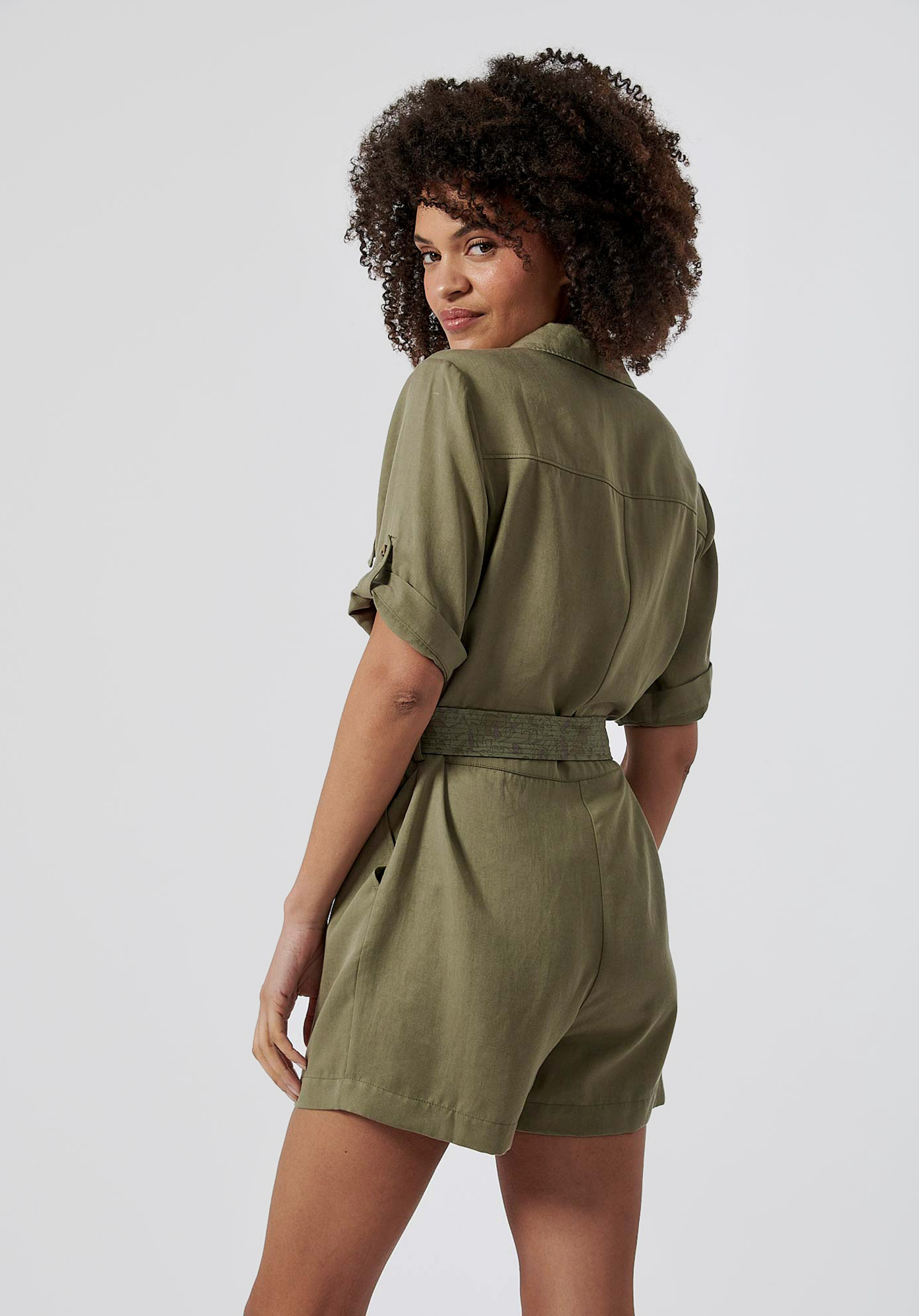 CARYL  Combi-short kaki femme