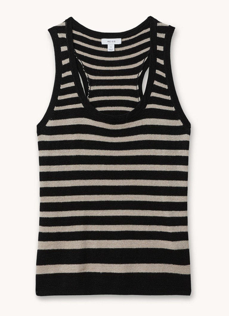 Top Reiss Everlyn in misto lana a righe stampate