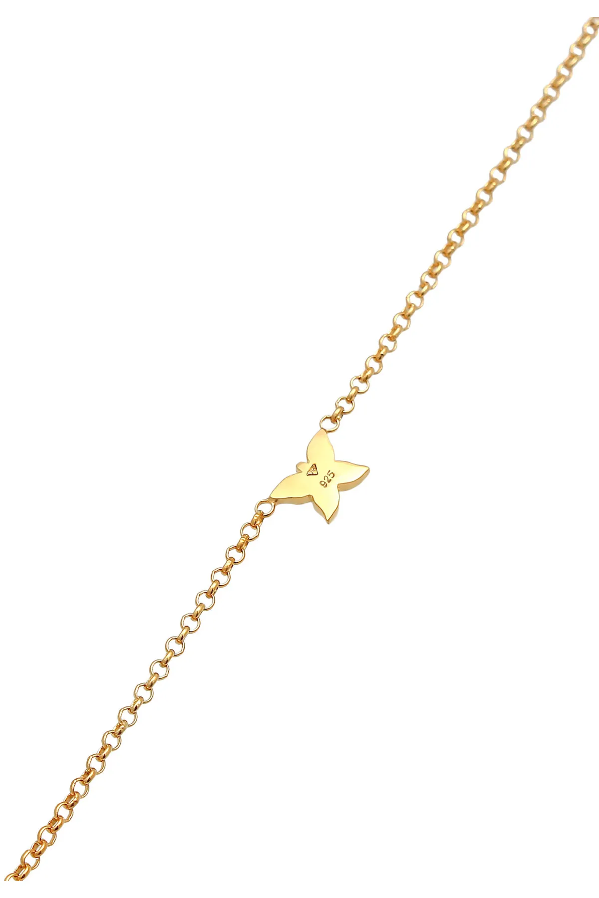 ELLI  Fußschmuck Kinder Schmetterling Zirkonia Hübsch 925 Silber