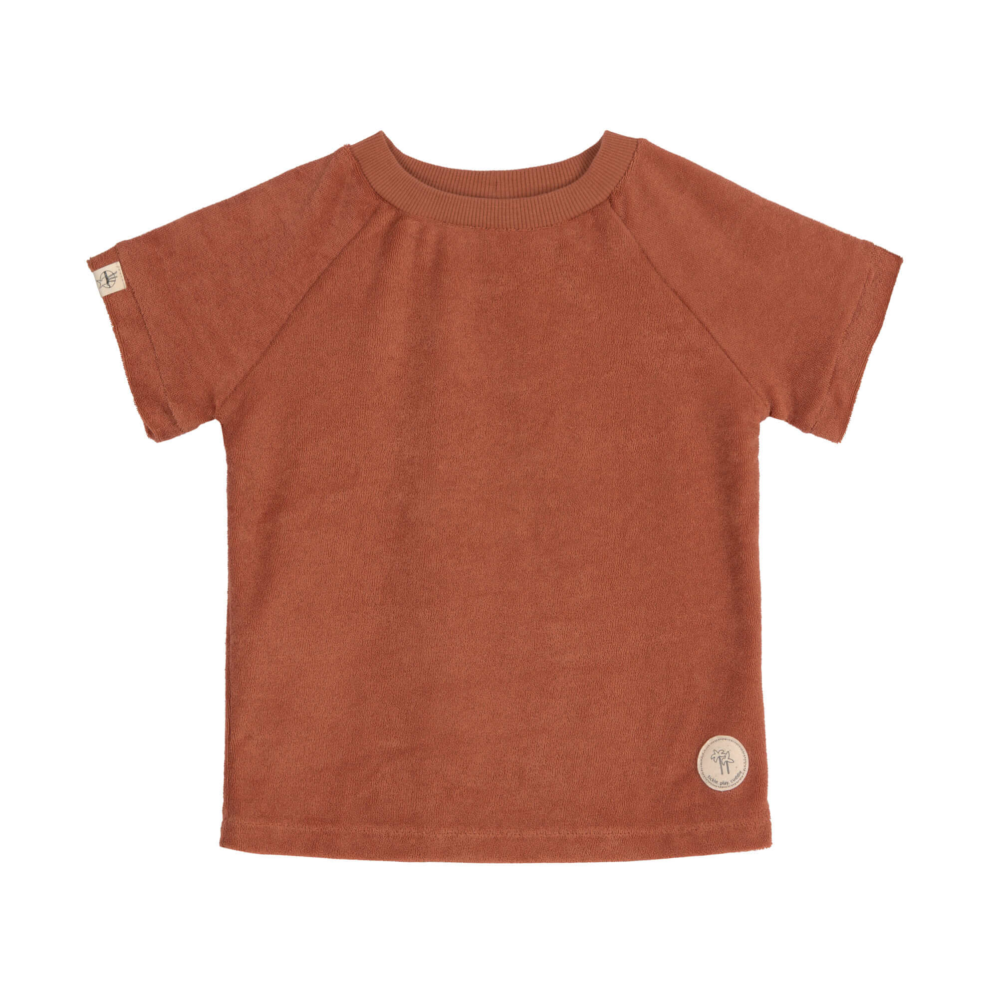 Frottee T-Shirt Kinder, Rostrot