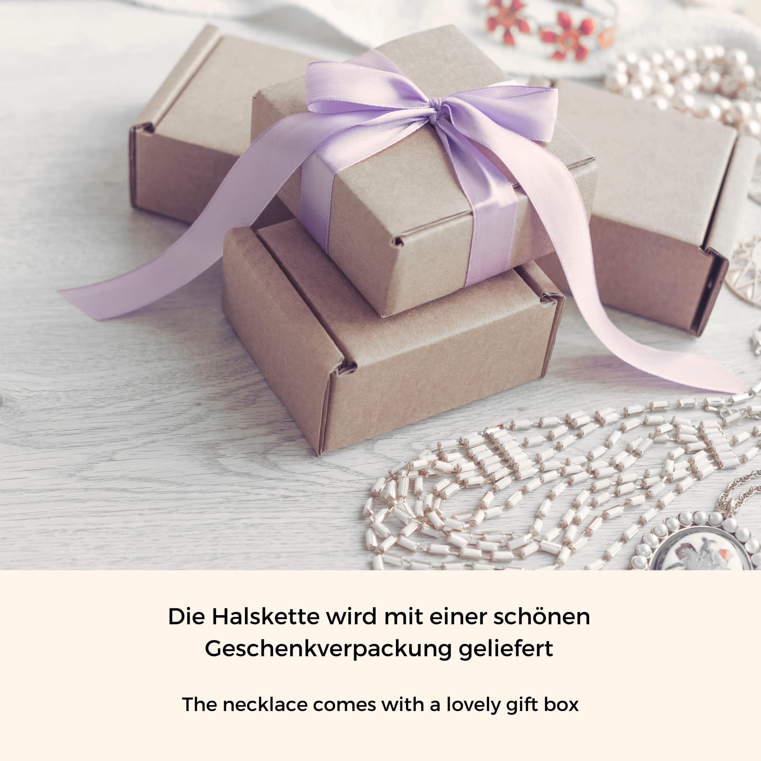 Made by Nami Schlangenkette Halskette mit starkem Karabiner-Verschluss, Choker Halskette Edelstahl 3mm Gliederkette