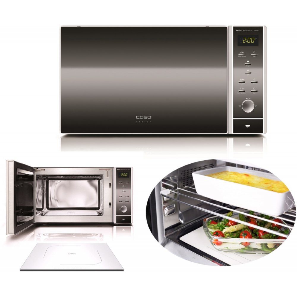 Caso Mikrowelle MG25 Ceramic menu - Mikrowelle - silber/schwarz