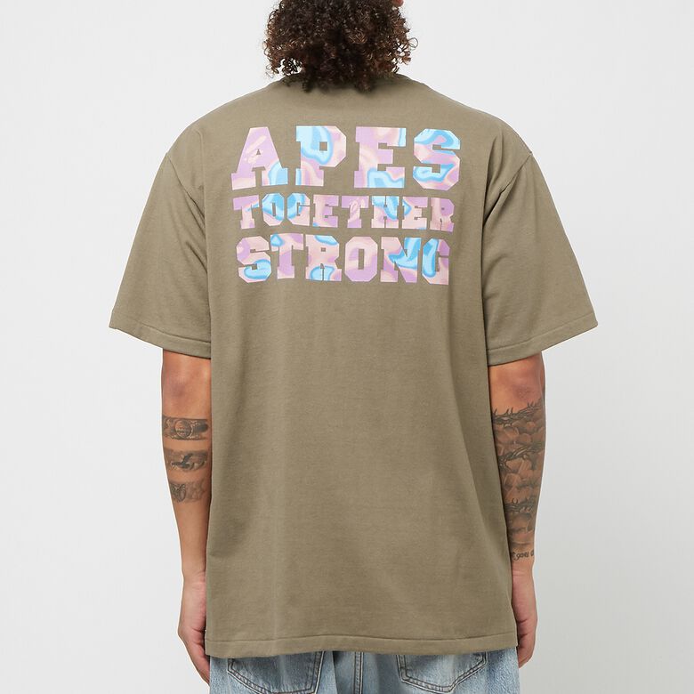 A Bathing Ape Liquid Camo College ATS Tee brown