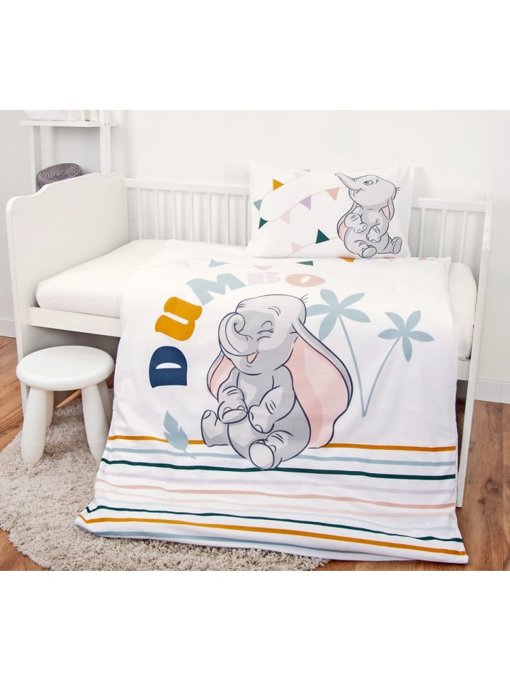 Herding 2 tlg. Renforcé Bettwäsche 100x135cm Disney Dumbo in Bunt günstig kaufen 100x135 cm