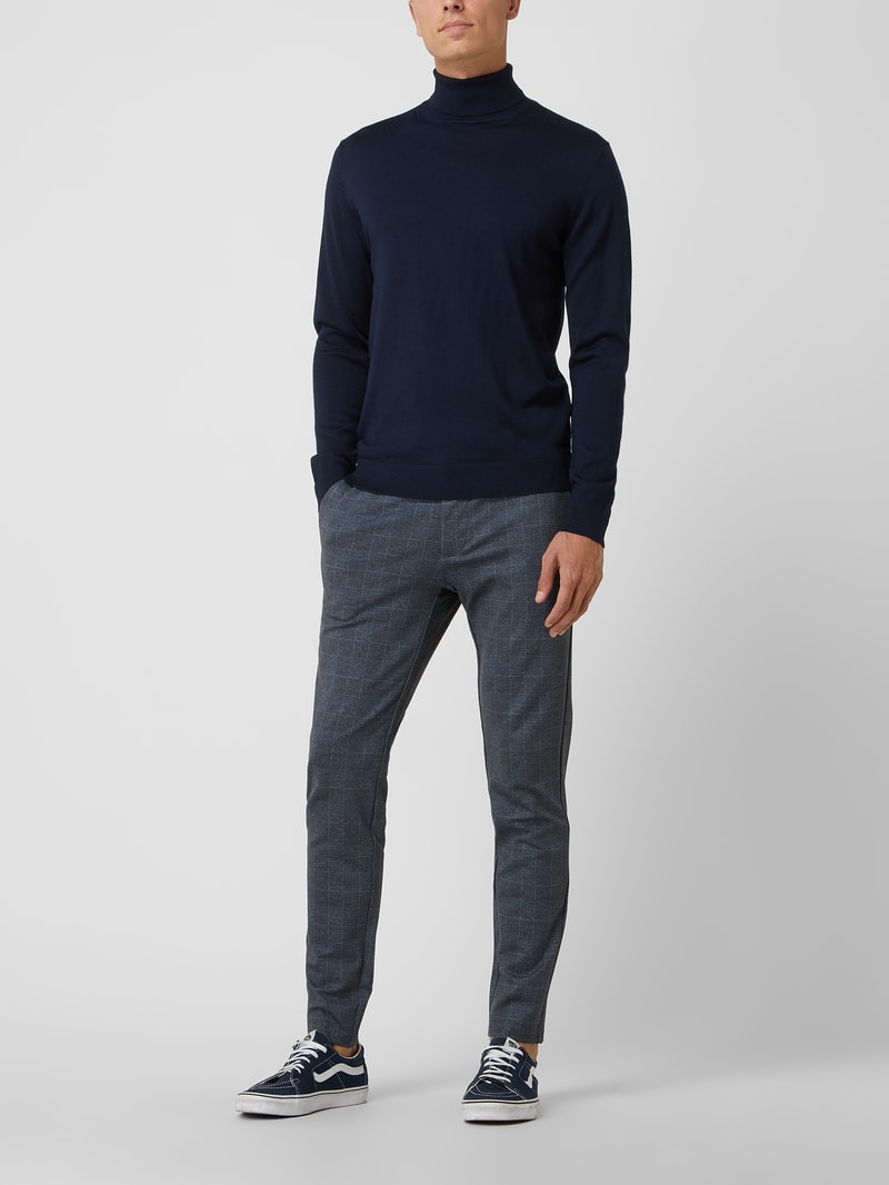 Tapered Fit Hose mit Stretch-Anteil Modell 'Mark' in marineblau