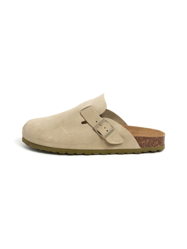 babunkers Pantoletten  in khaki günstig kaufen
