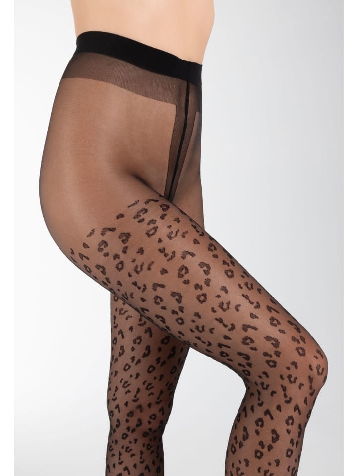 camano Strumpfhose leo 2er Pack fine fashion 20 Denier in black-leo günstig kaufen