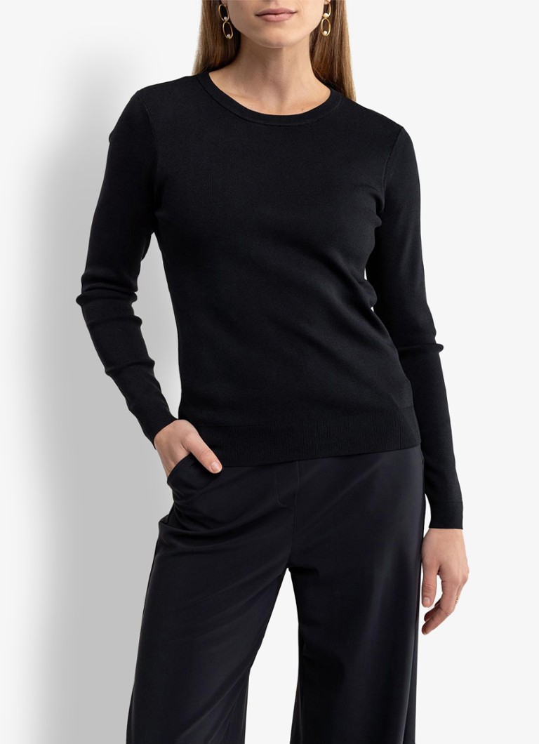 Maglione girocollo a maglia fine Studio Anneloes Lana