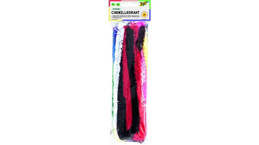 folia Chenilledraht 20mm x 50cm farblich sortiert 5 m