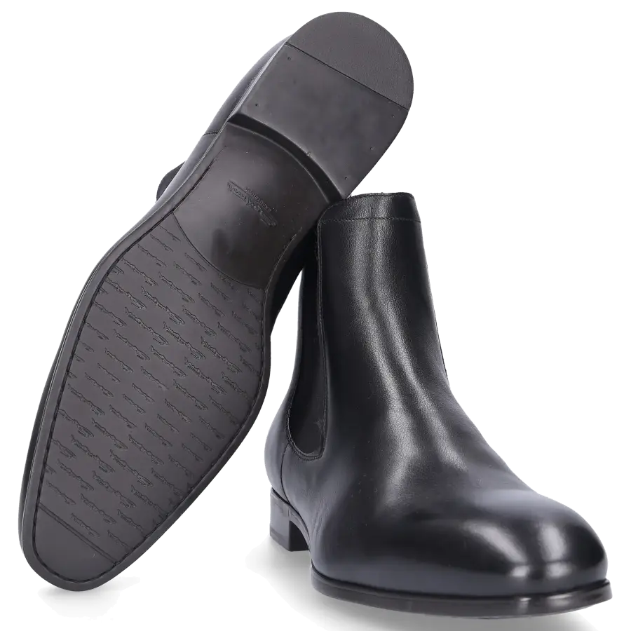 Santoni - Chelsea Boots 13414 Kalbsleder - schwarz