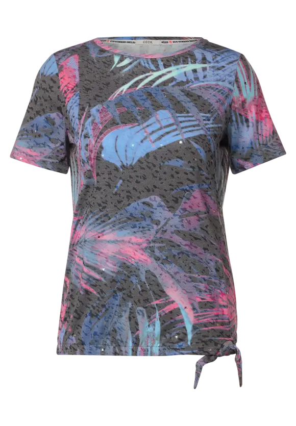CECIL Burn Out Print Shirt