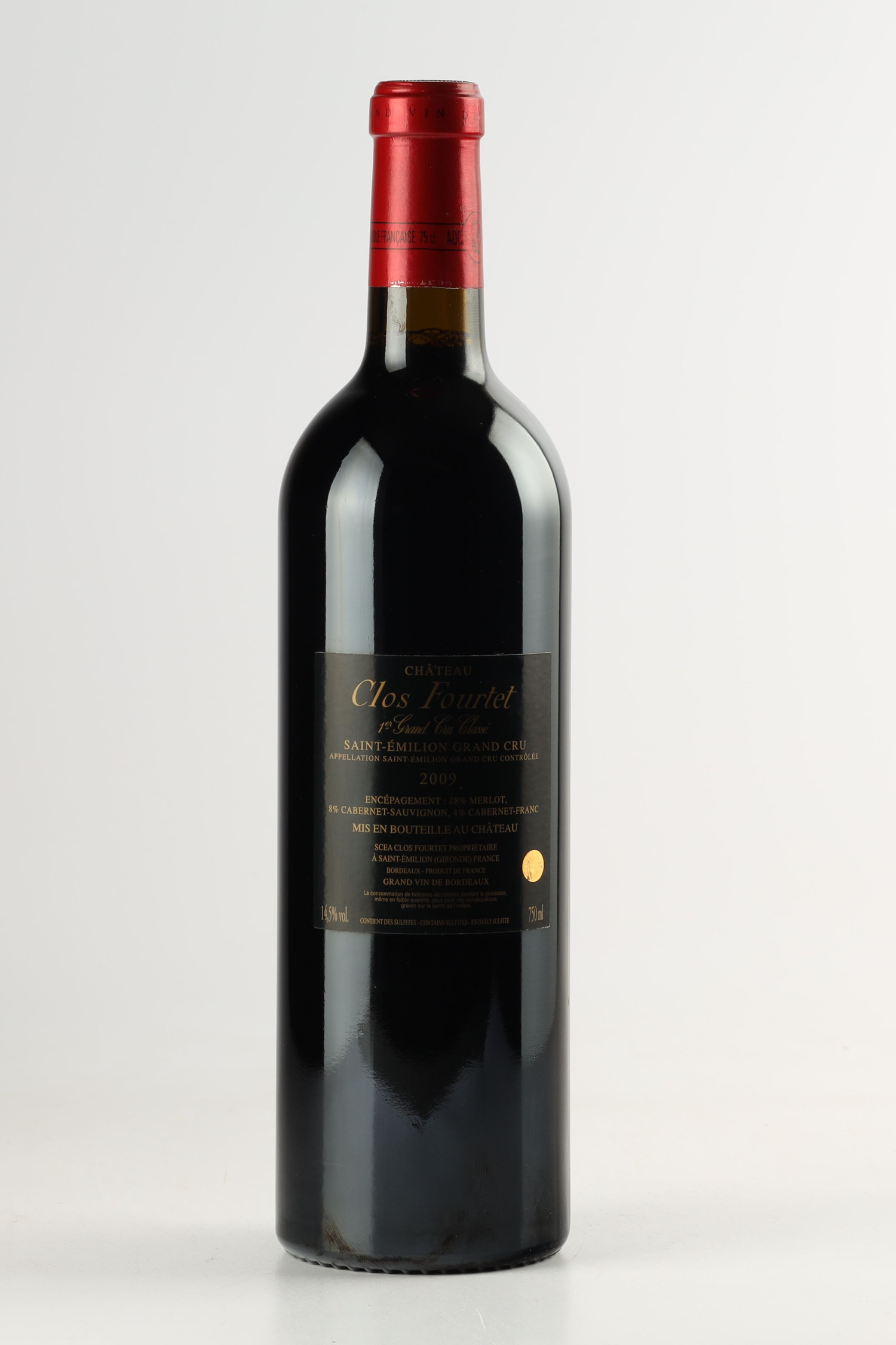 Vin 2009 CHÂTEAU CLOS FOURTET 2009, Saint Emilion. Vin ancien - SoDivin