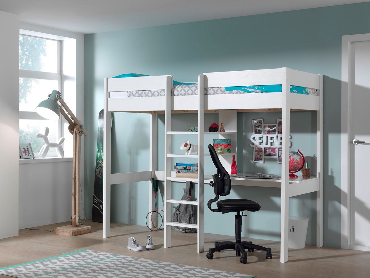 VIPACK Hochbett Oliver mit Schreibplatte