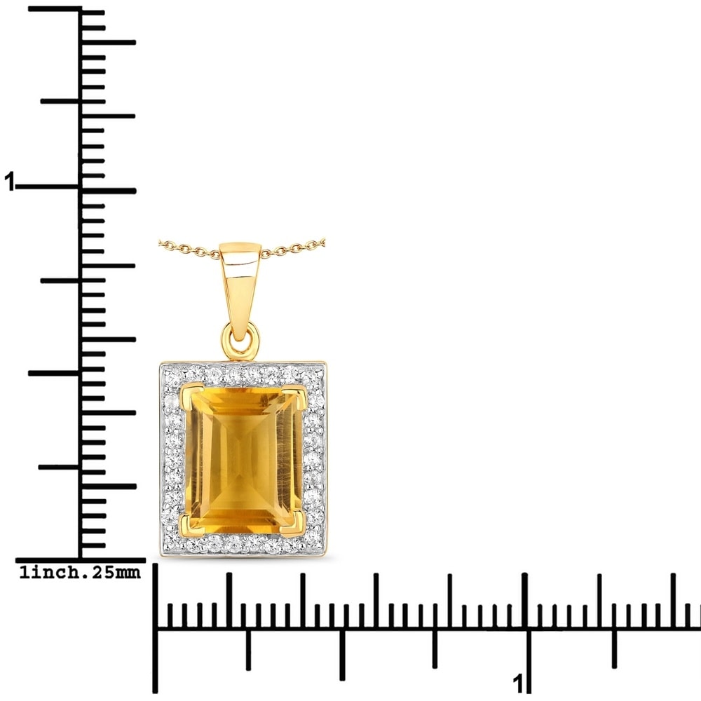 Rafaela Donata Chaîne Argent sterling Citrine en Or jaune Bijoux