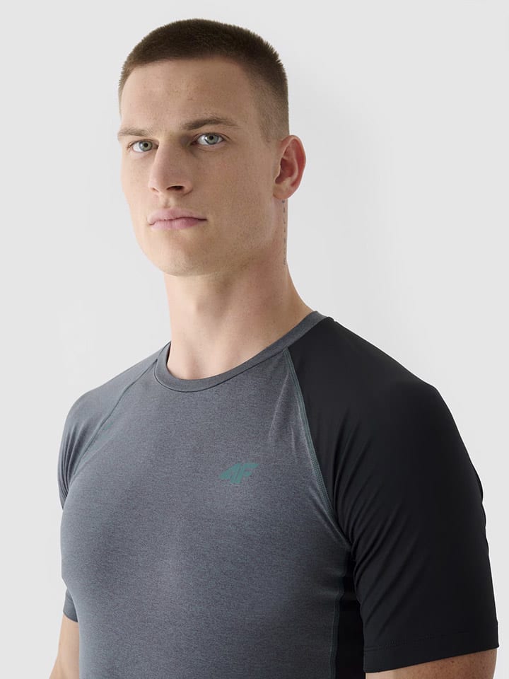 4F Trainingsshirt in Anthrazit/ Schwarz günstig kaufen