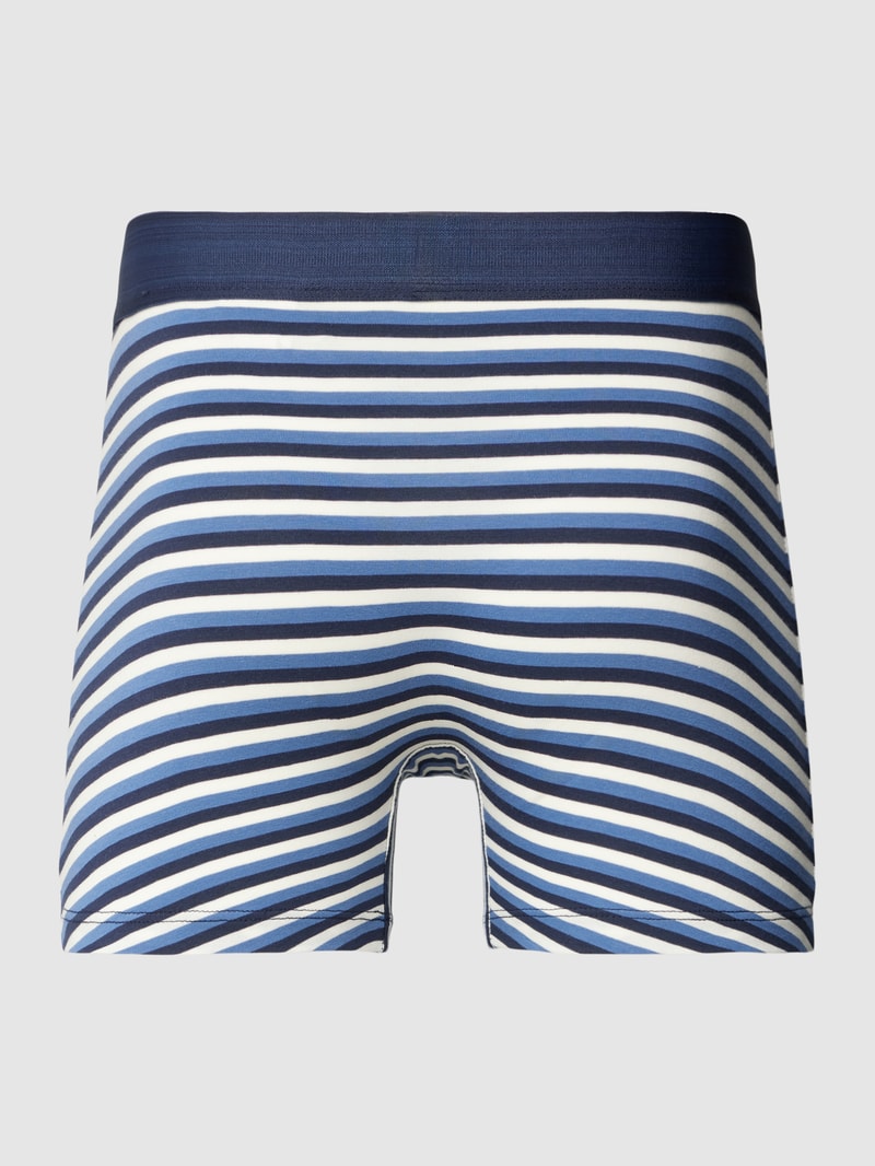 Boxershorts mit elastischem Label-Bund im 3er-Pack in blau