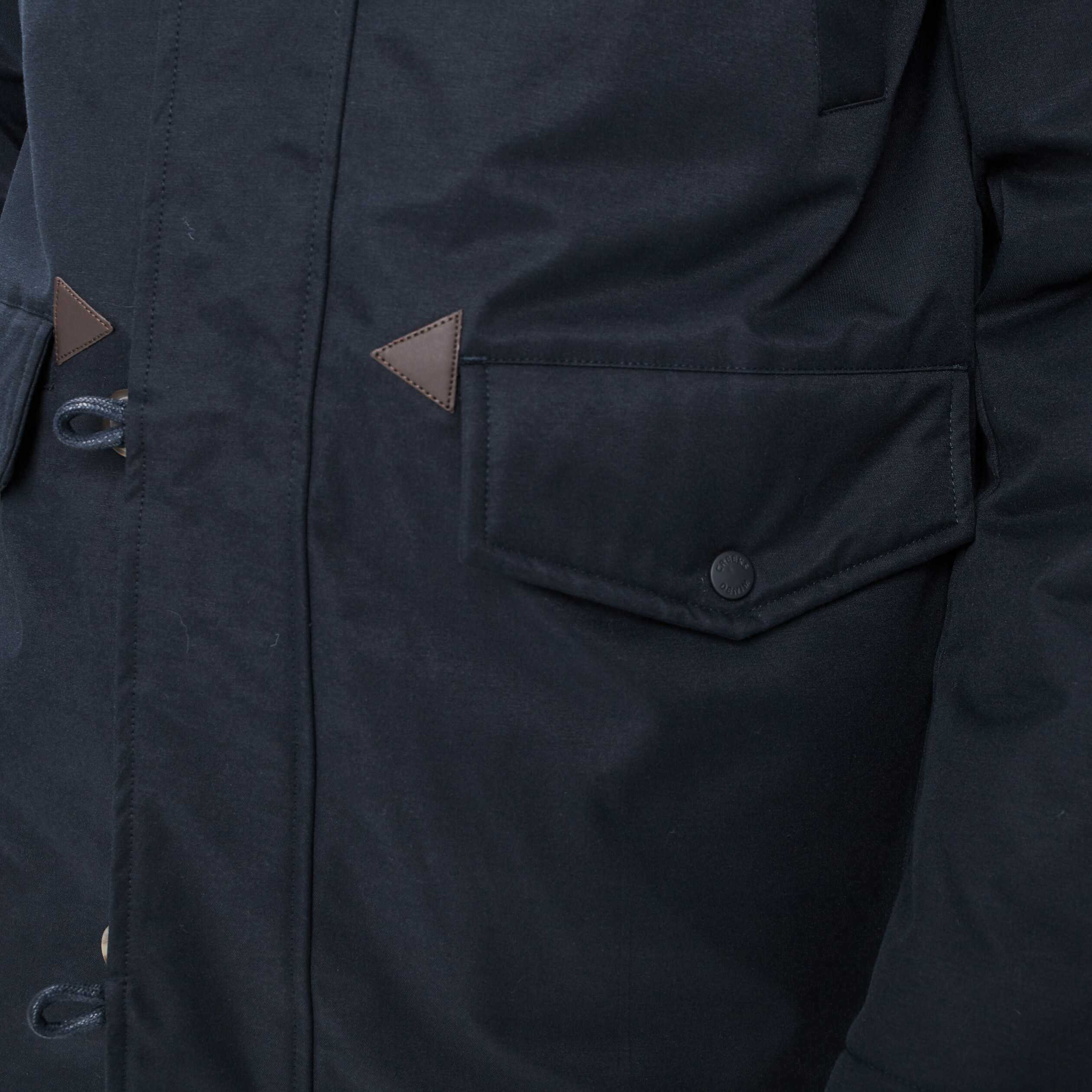 Parka droite à capuche bleu marine homme | La Halle