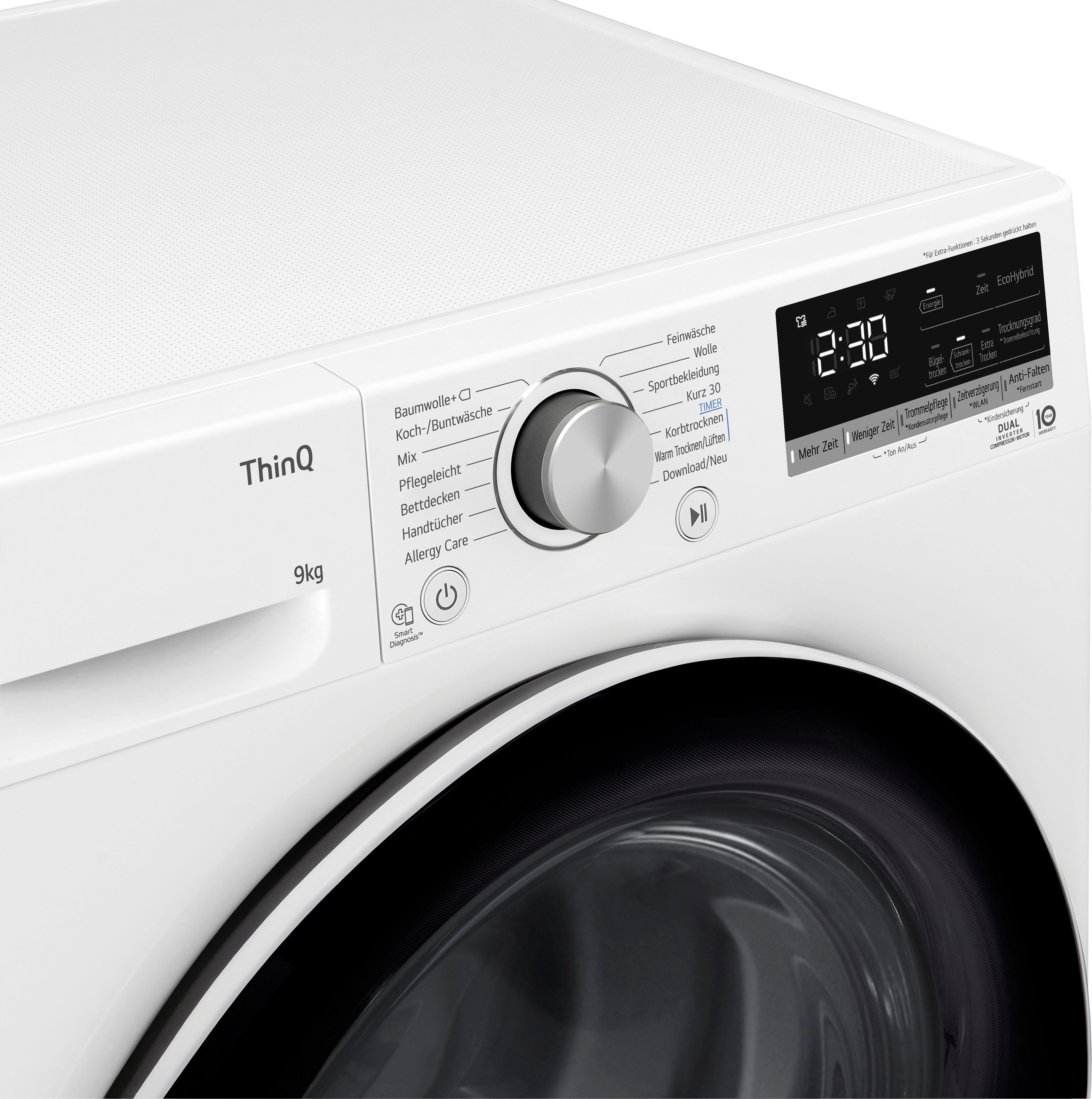 LG Wärmepumpentrockner V5RT9N, 9 kg, Super leiser und langlebiger Kompressor