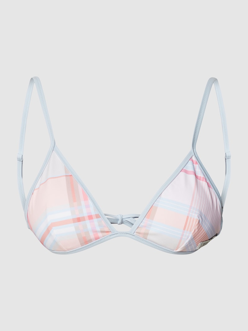 Bikini-Oberteil mit Glencheck-Muster in rosa